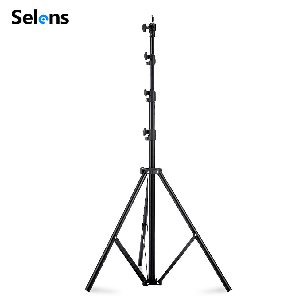 Photography Lighting Softbox - Selens 2.2~3.95m Luchtkussen Lichtstatief Aluminium Tripod