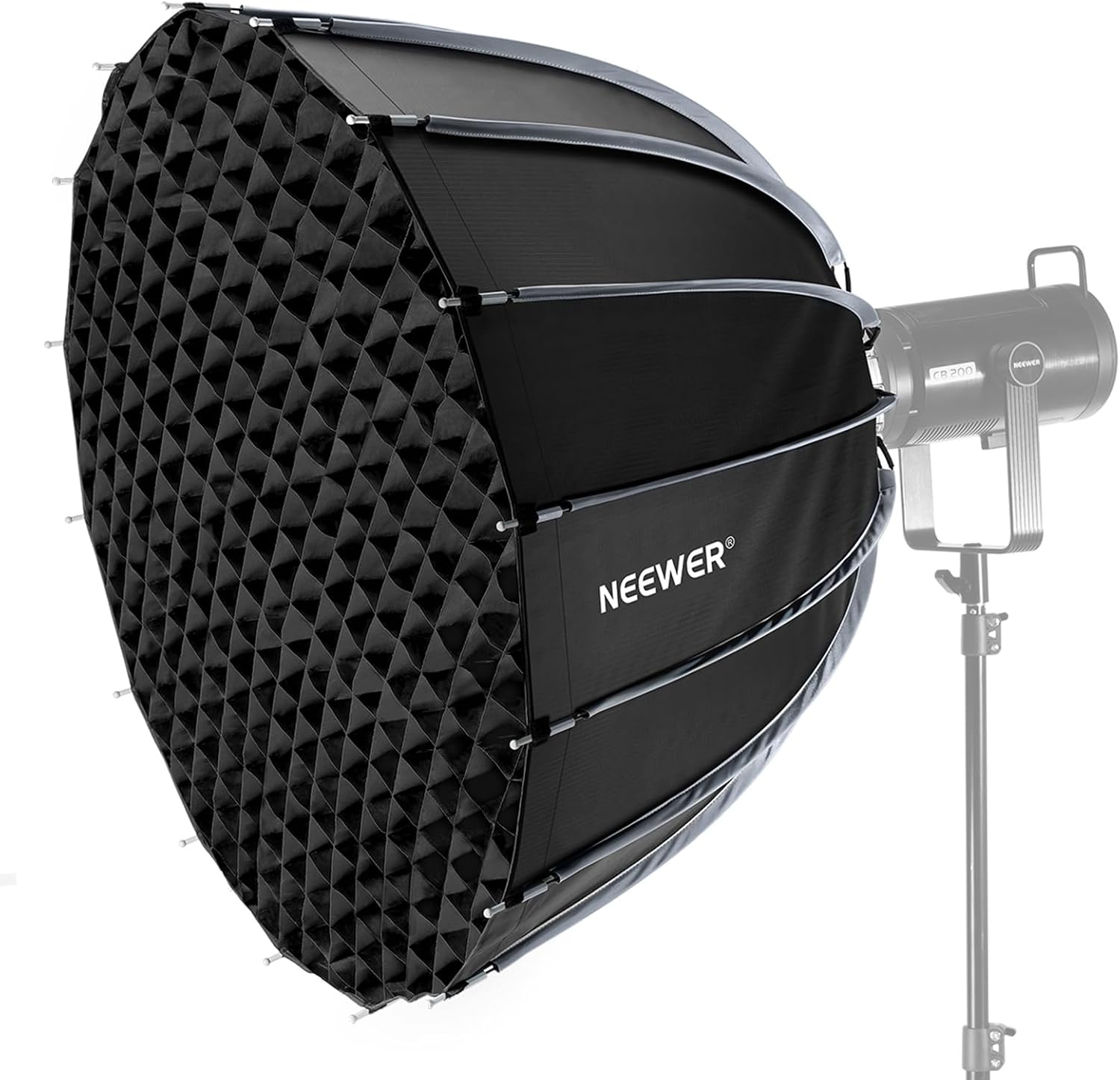 Photography Lighting Softbox - Parabolische softbox met Bowens-bevestiging, 35,4-inch snelontgrendelbare