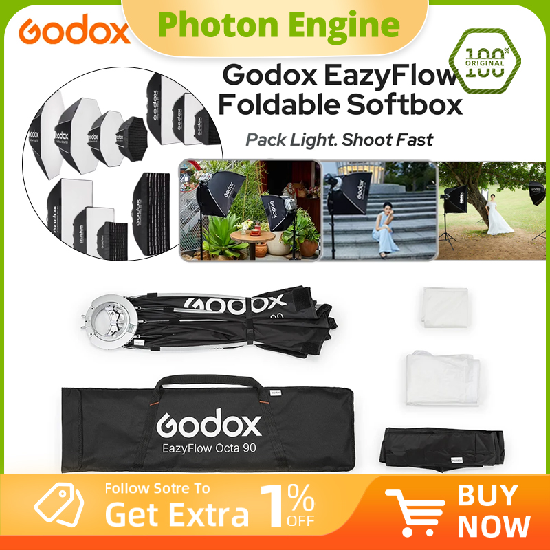 Photography Lighting Softbox - Godox EazyFlow serie opvouwbare softbox met
