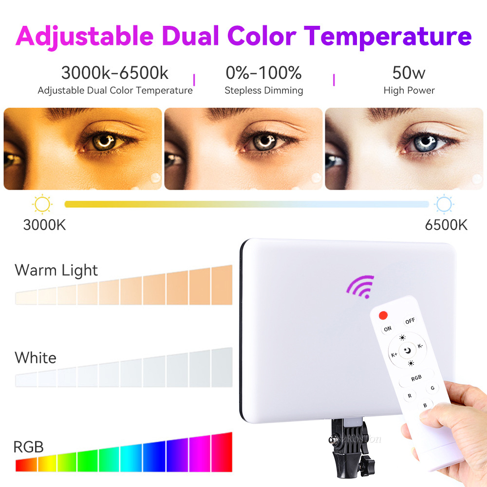RGB 14 ''LED-videolamp Afstand - Video Light Panel Led recensie en prijs