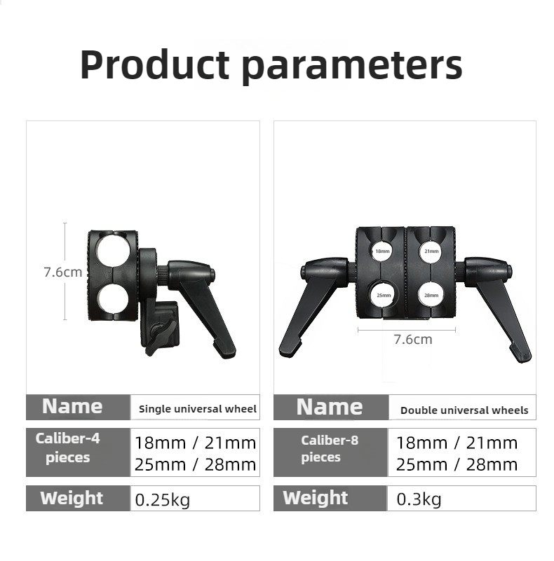 Draaibare dubbele gripklembeug - Reflector Arm Clamp recensie en prijs