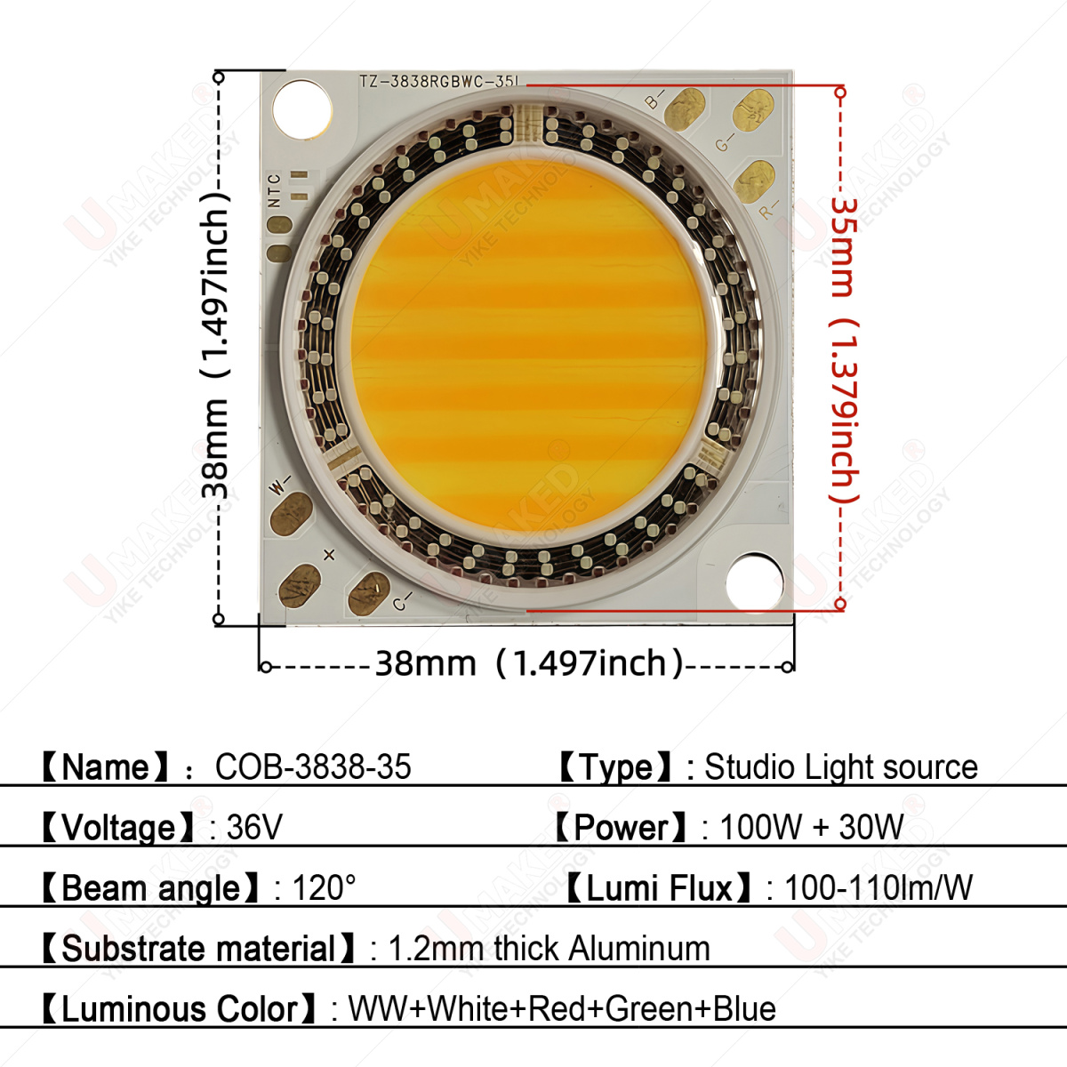 38x38mm 290 W COB SMD LED Kral - Photography Lighting Options recensie en prijs