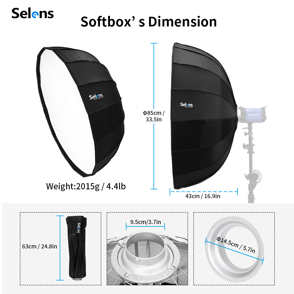Selens 85Cm Paraplu Radar Soft - Beauty Dish 55Cm recensie en prijs