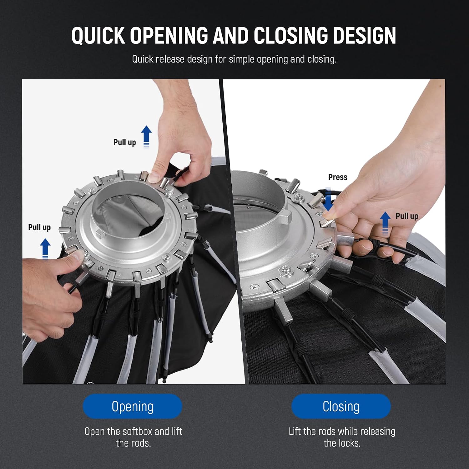 Parabolische softbox met Bowen - Photography Lighting Softbox recensie en prijs