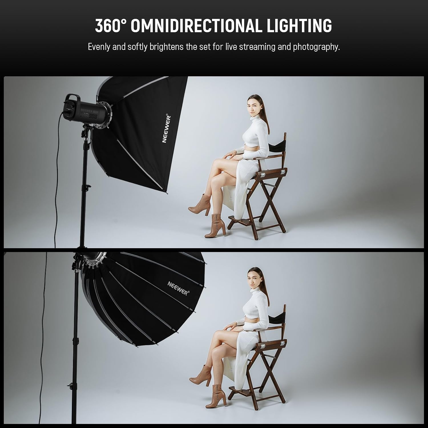 Parabolische softbox met Bowen - Photography Lighting Softbox recensie en prijs