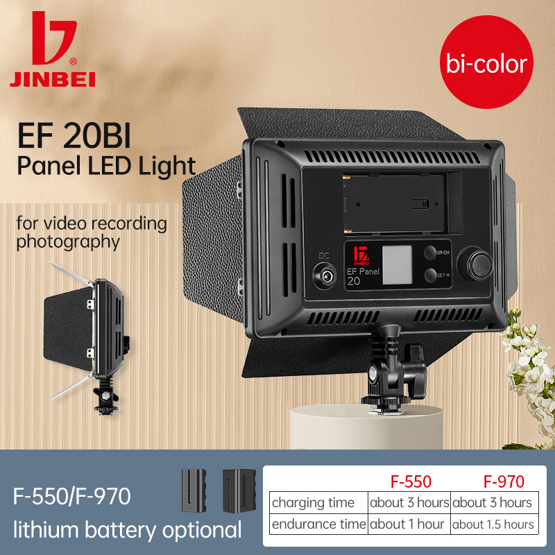 JINBEI EF20BI LED-videolamp 27 - Photography Lighting Options recensie en prijs